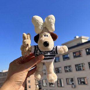 可爱小狗狗毛绒公仔钥匙扣包挂件玩偶大蝴蝶结兔兔汽车挂装饰挂饰