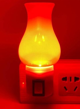 结婚红色LED节能婚庆陪嫁婚房旺财24小时插电长明开关灯笼小夜灯