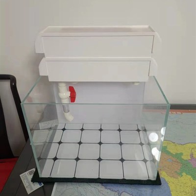 40-45鱼缸用DInY零件盒周转箱净水器多层滴流溢流上过滤盒鱼缸龟