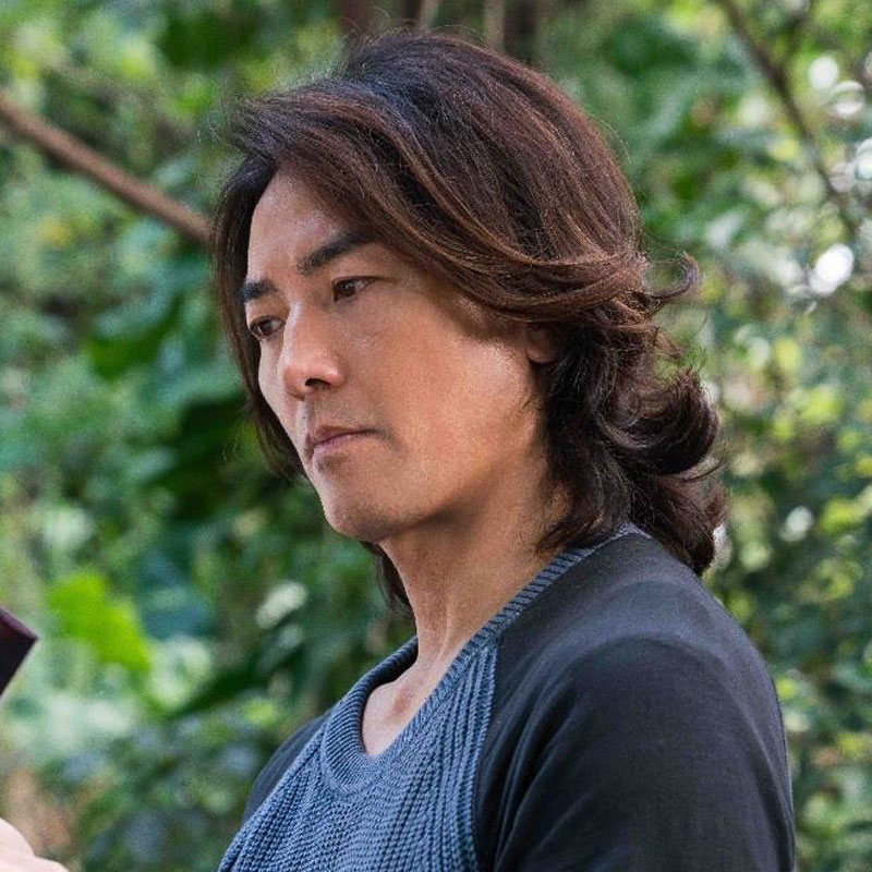 郑伊健假发时尚男士假发男生长发帅气短发L蓬松韩版非主流中分假
