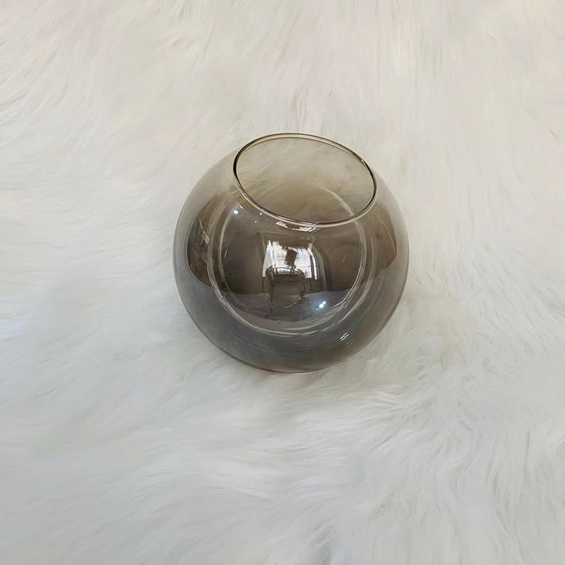 圆球形玻璃灯罩奶白磨砂透明干y邑色单口外壳罩吸顶灯吊灯创意配