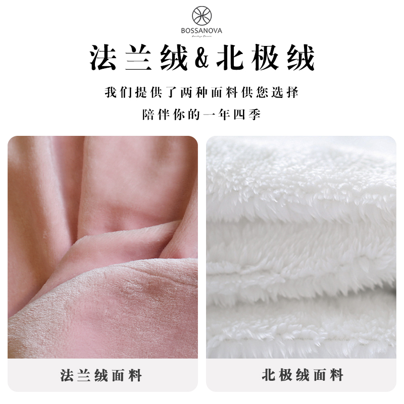 DIY绣花LOGO定制法兰绒毛毯店庆礼品公司礼R物刺绣礼盒高端毯子