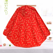 婴儿纯棉抱被红j色喜庆新生儿包被包巾大红色宝宝抱毯春秋夏薄睡