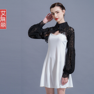 透气披肩小外套L短款 薄款 配裙子外搭防晒开 女夏季 超仙防晒衣罩衫