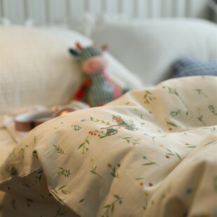 韩版 230 小清新唯美可爱少女oA类纯棉双层纱单件被套被罩双人200