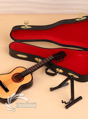 吉他模型相框生日礼物尤克里里迷你乐器摆件Q汽车车摆送男女朋友