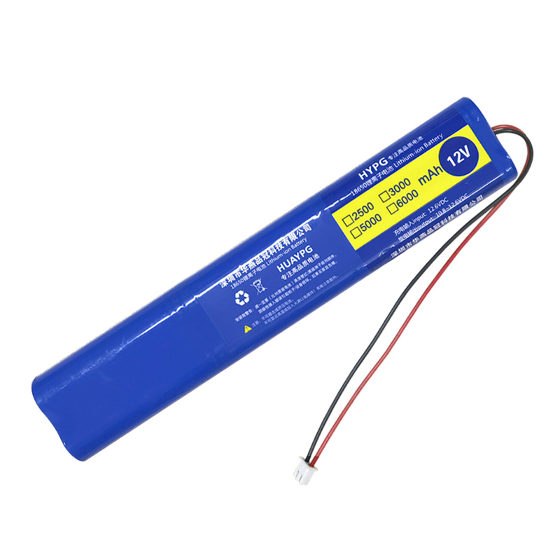12V长条形6g节11.1V两并三串户外音响灯具18650锂电池组带保护板