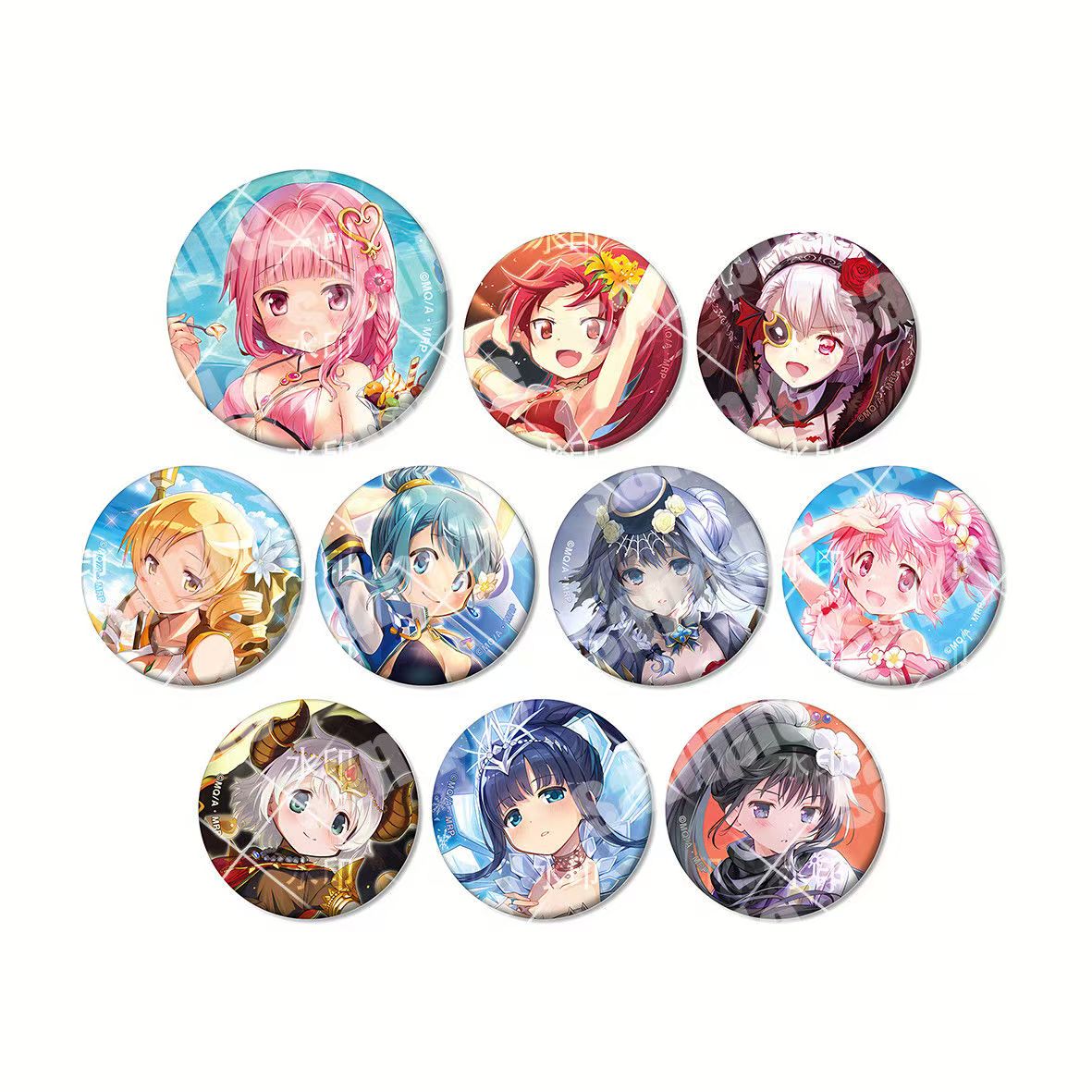 魔法少女周边小圆外传水着系列吧唧环彩羽佐仓杏子巴麻美吧唧徽章