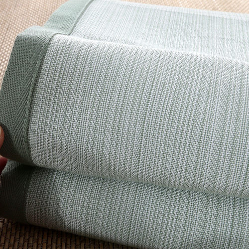 老粗布凉席三件套夏季空调席加厚冬夏两用四季毯亚麻粗布床单