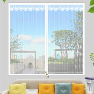 自粘型窗纱防蚊纱窗网魔术贴沙窗网磁性窗帘自装 可拆卸免打孔门帘