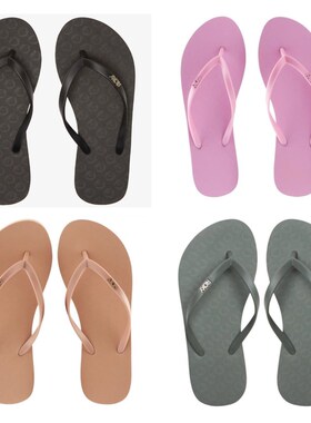 现货ROXY2025夏季新款厚底凉拖鞋女亲子简约时尚百搭仙女风人字拖