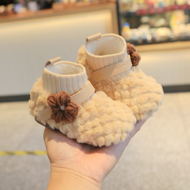 秋冬季女宝宝豆豆鞋1一3岁小童毛毛鞋加绒婴儿二棉鞋软底学步鞋子,童鞋/婴儿鞋/亲子鞋,学步鞋,淘宝优惠券,粉丝福利购,淘宝优惠卷
