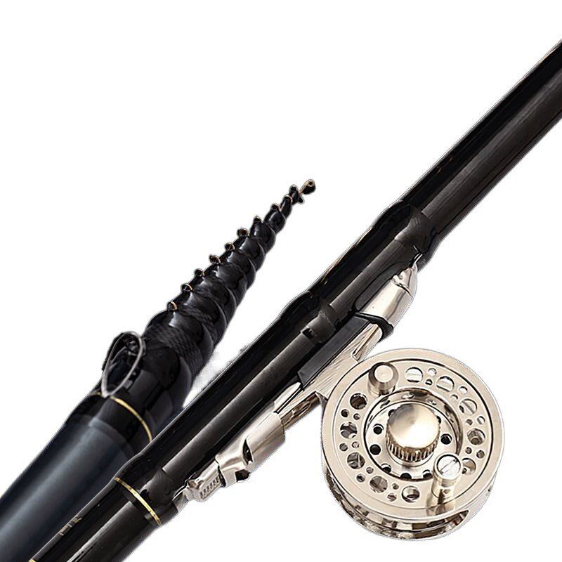 短节前打竿谷麦逗钓杆三定位杆碳素28调鱼竿8米9米带渔轮导环矶杆