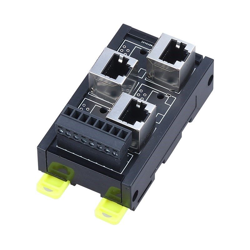 RJ45网口转端子台8pin接线端子水晶头RJ45插座转接板以太网集线器