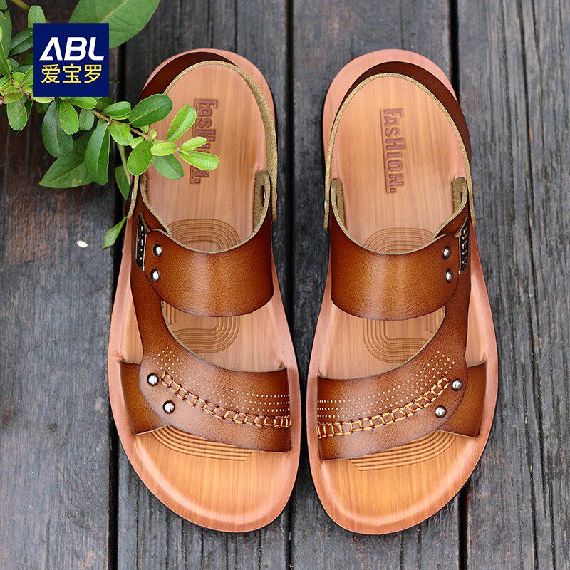 凉鞋男夏季2025新款外穿男鞋防滑防臭软底爸爸拖鞋夏天男士沙滩鞋