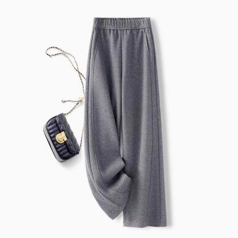 庭雪女裤【专柜品质】米白y色轻奢阔腿裤女秋冬2025新款