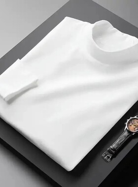 GHW臻选买一送一 双面德绒打底衫秋冬新款保暖修身大尺码男士半高