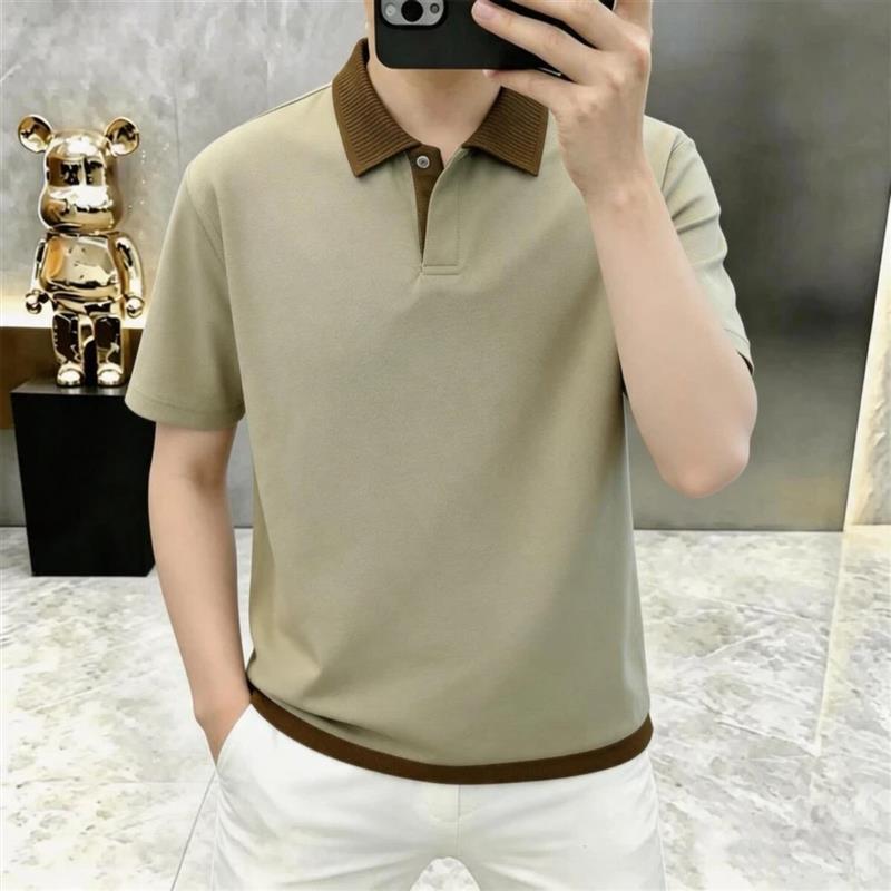 简奢男装小铺夏季男士时尚翻领短袖POLO衫潮流百搭休闲半袖男装