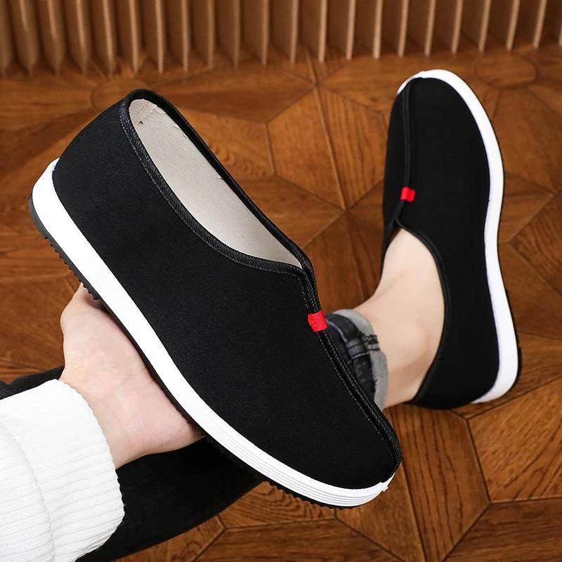 飞腾严选GOGO老北京布鞋中老B年透气休K闲布鞋软底防滑男鞋散步鞋