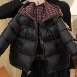 慕盛优选奢品冬季儿童双面穿棉服抗寒棉衣男女款儿童加厚格子外套