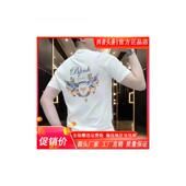 潮流上衣大码 墨峰阁服饰JY马年新款 钥匙印花男装 恤T恤男夏季 短袖