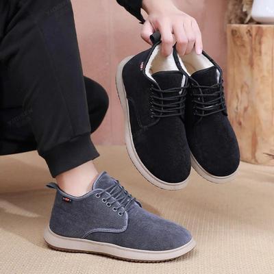 聚鑫台尊贵品质冬新加绒加厚中老年爸爸鞋防滑老北京布E鞋一脚蹬