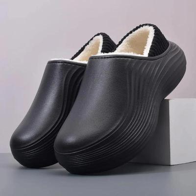 塔弗森商务鞋服专卖男士棉拖秋冬加厚踩屎感防滑居家棉拖鞋包头拖