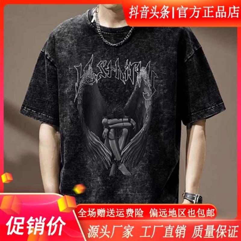 锋界服饰高档夏季男士时尚欧货圆领印花短袖T恤潮流半袖痞帅男装