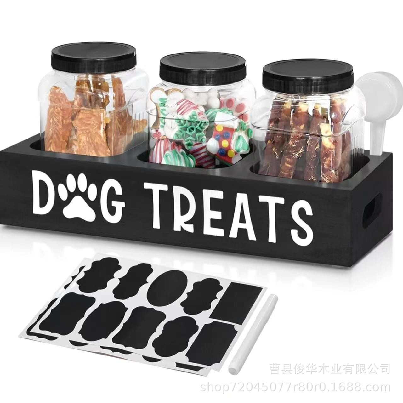 现货木质宠物饰品收纳盒简约木制宠物食盆收纳架客厅杂物收纳盒子