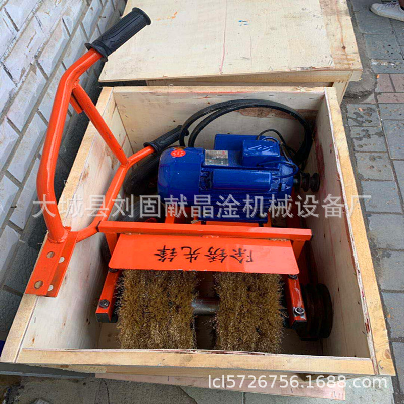 陕北小型手推除锈机 钢板铁锈去除机 多功能彩钢瓦清锈打磨机