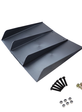 汽车黑色ABS通用型后保险杠扩散器散热片扰流板装饰鳍22“x 21”