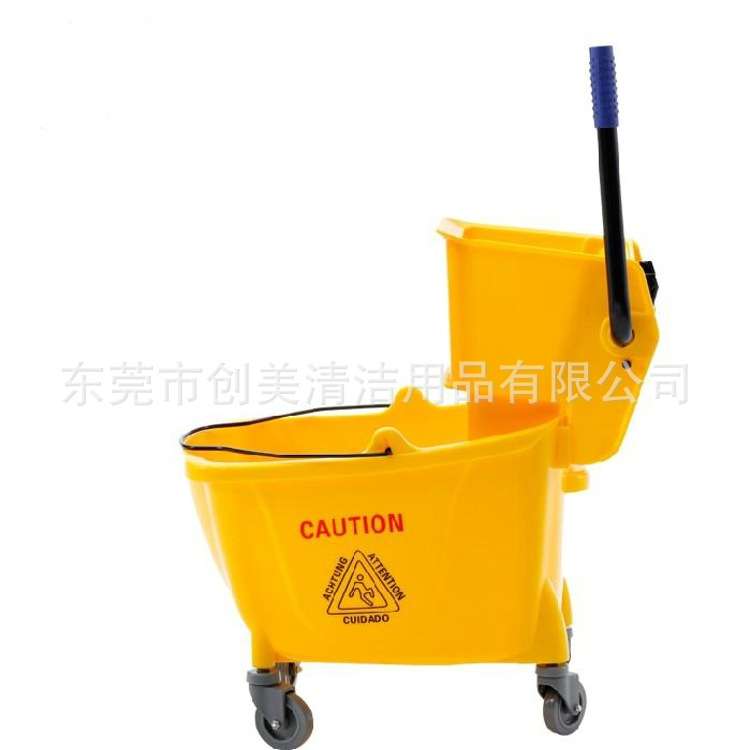 白云榨水车AF08079单桶榨水车家用挤水桶酒店保洁榨水车24L