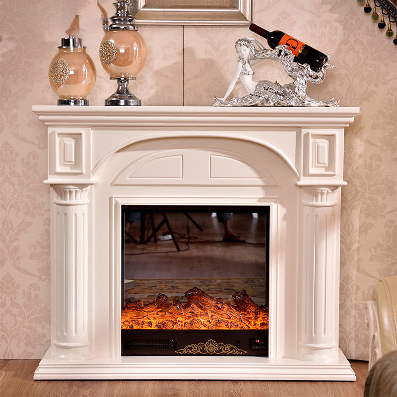 欧式壁炉1.2米1.5米壁炉装饰柜 电壁炉炉芯实木假火装饰取暖炉芯