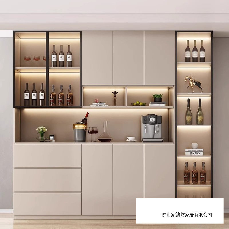 实木餐边柜高柜一体靠墙酒柜客厅家用茶水柜餐厅储物柜玄关置物柜