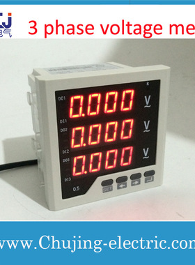 英文版三相电压表 英文版数字电压表 数显电压表 digital voltage