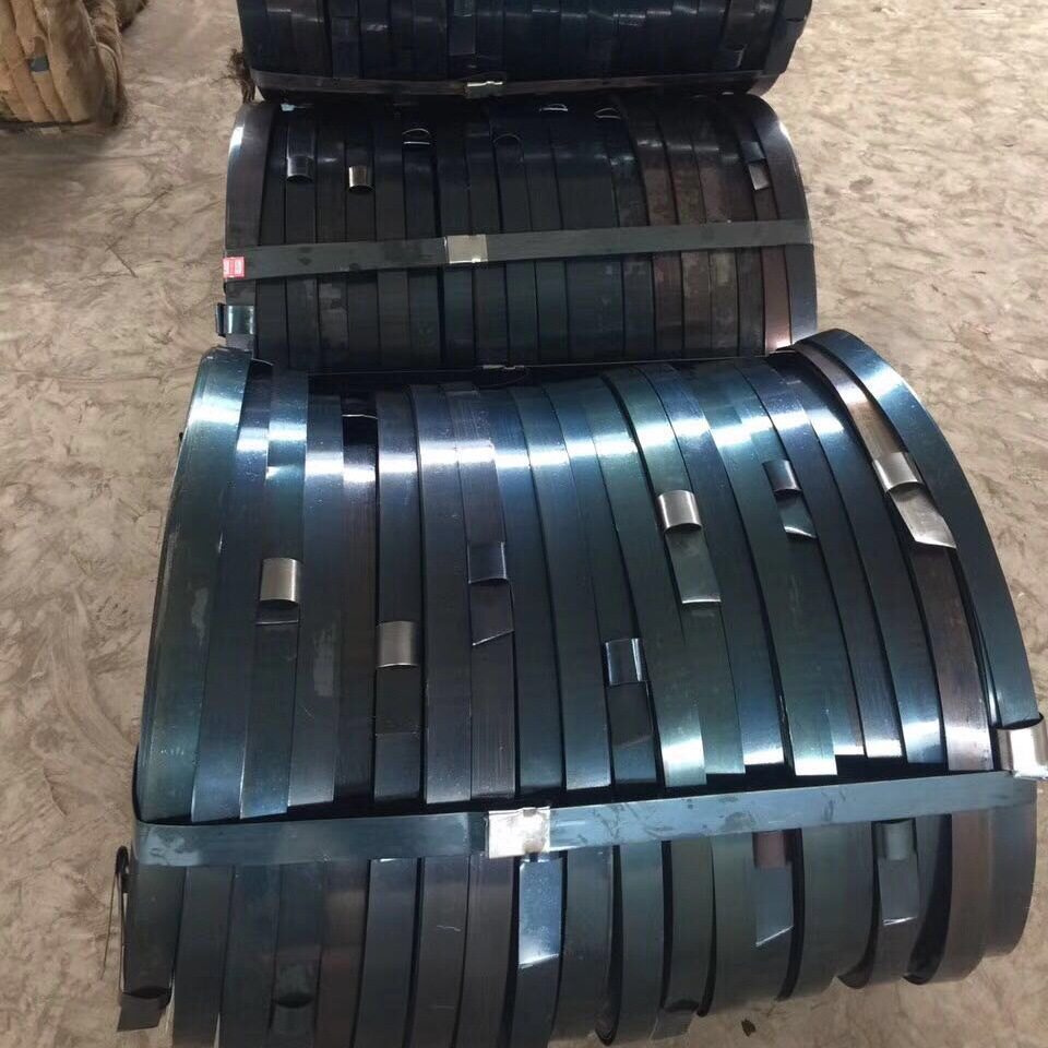 供应现货烤蓝铁皮打包带 高强度烤蓝打包钢带 烤蓝打包带