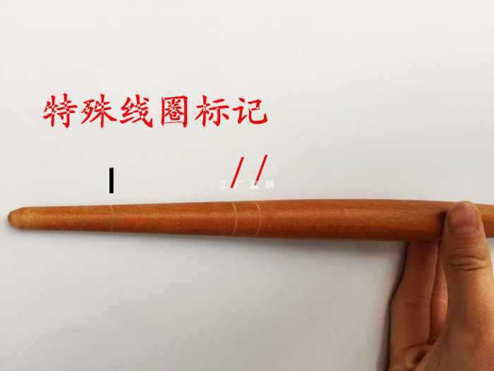 批发枣木红心擀面杖柏记 喜家德水饺擀面棍纯实木原木两头带