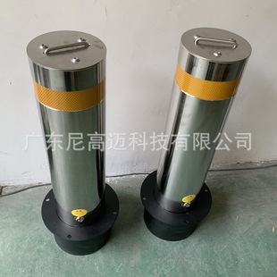 尼高迈成品移动路桩168直径304不锈钢固定可拆卸式防撞柱路障厂家