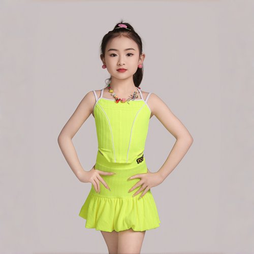2026新品TOP柠系清新洋气清凉专业拉丁舞服练功服舒适透气高弹