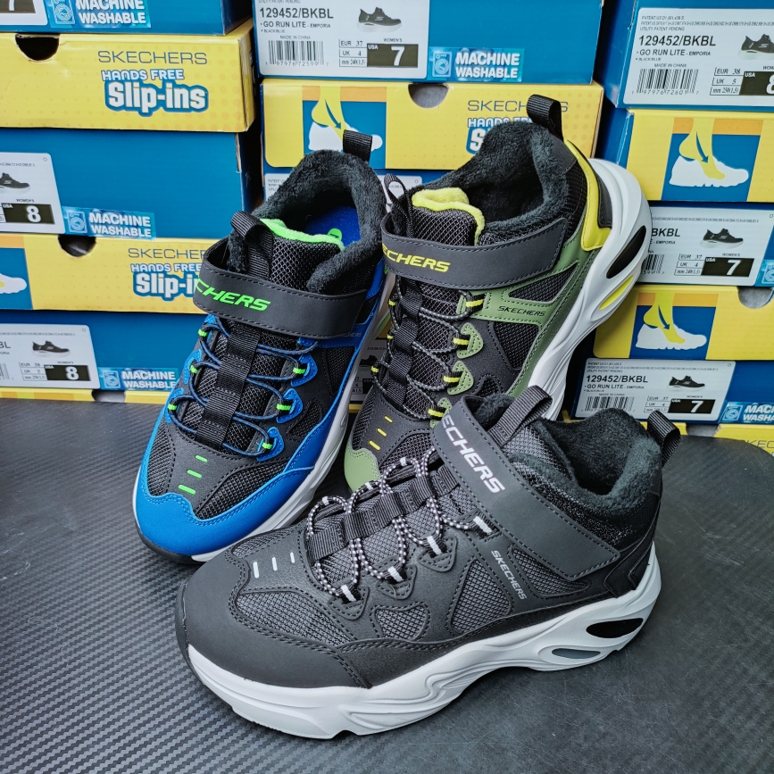 斯凯奇儿童绒绒靴保暖加厚防滑