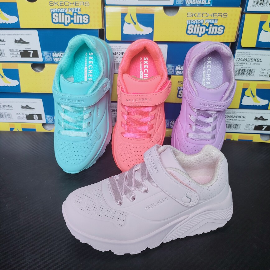 Skechers斯凯奇女童鞋UNO糖果鞋百搭魔术贴时尚休闲鞋310451L