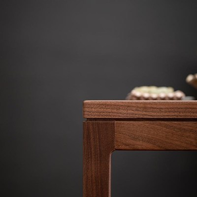 半茶伴木碧沉桌北美黑胡桃木小桌子茶几矮桌实木阳台飘窗桌