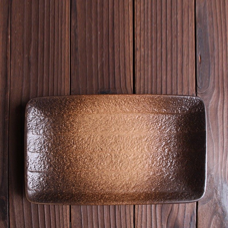 复古长方菜盘传统石纹盘子创意日式生菜盘个性简约火锅粗陶菜盘子,餐饮具,盘,淘宝优惠券,粉丝福利购,淘宝优惠卷