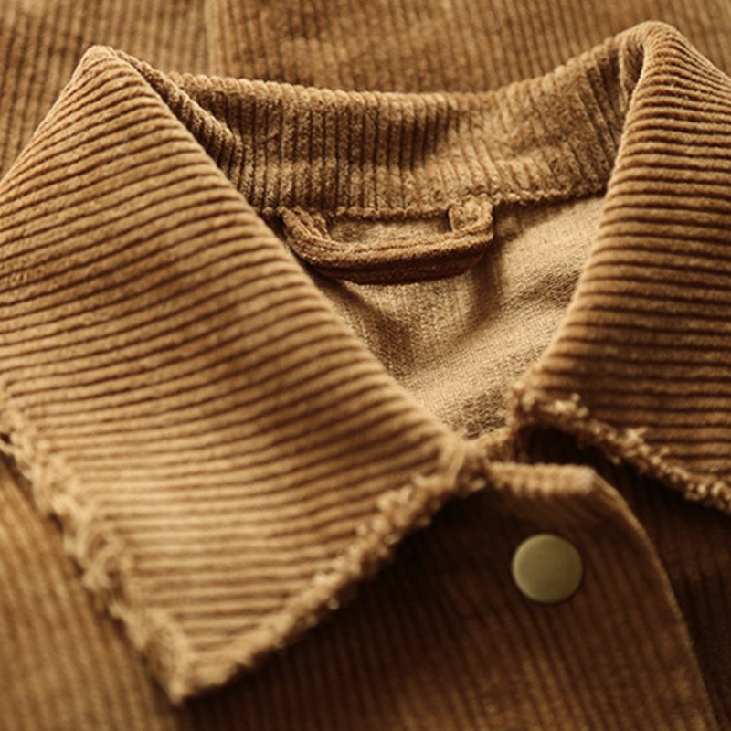 2021冬新法式文艺复古全棉灯芯绒休闲夹克外套女宽松百搭上衣外搭