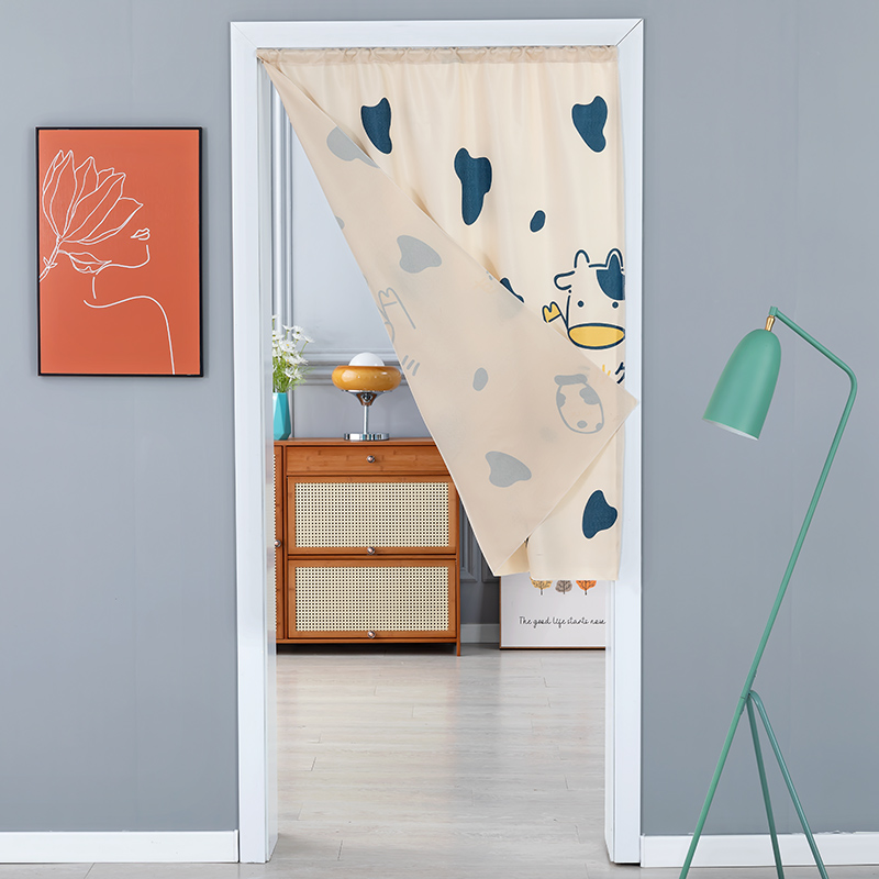 门帘隔断帘卫生间卧室厨房家用厕所免打孔布帘子半帘半截布艺短帘