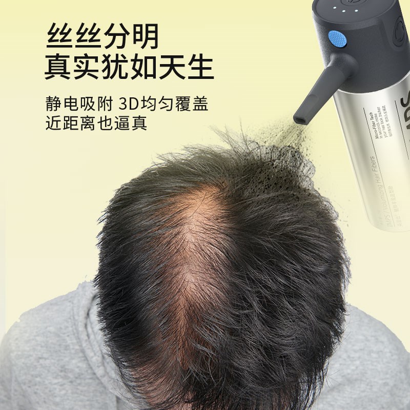 【电动套餐】纤维粉增发补发神器量增多发际线填充头顶稀少秃假发