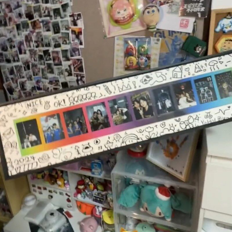 彩虹相纸拍立得纪念相框摆台相架画框挂墙专用情侣儿童宝宝做照片