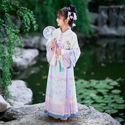 女童马面裙套装秋装2025新款儿童中国风女款汉服古风明制汉服