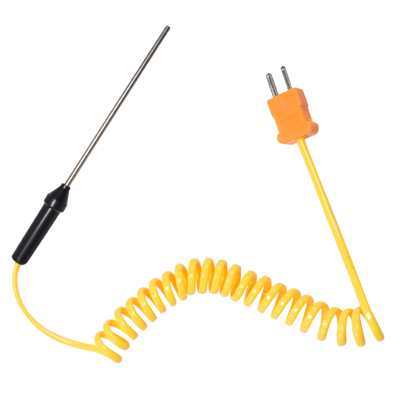 K型探棒热电偶 温度表通用温度计探头万用表测温探头VC890C感温线
