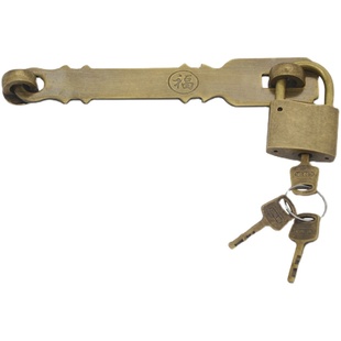 中式木门锁扣搭扣老式家用推拉门锁插销纯铜门扣门栓锁鼻锁具挂锁